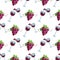 Vector wine seamless pattern with silhouettes of grape bakground organic celebration decorative fresh berry branch.