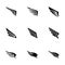 Vector wing icon set