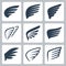 Vector wings icons