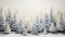 Vector Winter Wonderland Snow Kissed Christmas Trees background