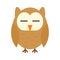 Vector wisdom owl in flat style