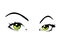 Vector woman eyes isolated