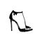 Vector woman feet in high heels icon illustration. Foot symbol on white background