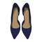 Vector Woman`s Dark Blue Shoes, View from Above