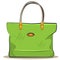 Vector women green canvas bag