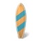 Vector wood surf board Summer Surfing Isolated realistic surfboard.