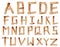 Vector Wooden Alphabet