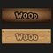 Vector wooden banners boards with texture and text eps10