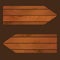 Vector wooden banners signs boards with texture eps10