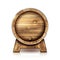 Vector wooden barrel for wine or beer on stand