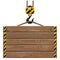 Vector Wooden Frame with Crane Hook