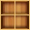 Vector wooden shelves background