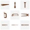 Vector woodworker tools icon set, Design Symbol, Illustration