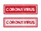 Vector word COVID-19 Coronavirus red ink stamp seal dangerous message