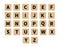 Vector word puzzling game tiles