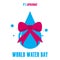 Vector world water day minimal creative concept, campaign, poster