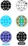 Vector World wide Web colourful Icons