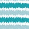 Vector woven fabric stripe effect texture seamless pattern background. Horizontal aqua blue zig zag weave style