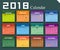 Vector year of 2018 calendar