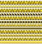 Vector yellow black police tape set isolated