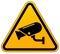 Vector yellow cctv sign icon