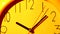 Vector yellow Clock Icon illustration. Close up