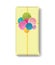 Vector Yellow Gift Box With a Bunch of Colorful Baby Kids Birthday Party