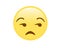 Vector yellow gloss, upset, not impressed face icon