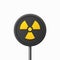 Vector Yellow Warning, Danger Nuclear Sign, Black Sign, Icon Isolated. Radioactive Warning Symbol. Circle, Round