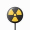 Vector Yellow Warning, Danger Nuclear Sign, Black Sign, Icon Isolated. Radioactive Warning Symbol. Circle, Round