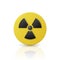 Vector Yellow Warning, Danger Radiation Sign Icon Isolated. Nuclear Power Station, Radioactive Warning Symbol. Circle