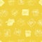 Vector yellow wrapped packages texture repeat pattern. Suitable for gift wrap, textile and wallpaper