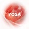 Vector yoga illustration. Blurred photo background. EPS,JPG.