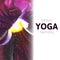 Vector yoga illustration. Blurred photo background. EPS,JPG.