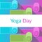 Vector yoga poster or template of placard for International Yoga Day, yoga studio with yoga mats