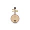 Vector yueqin icon, Chinese string plucked musical instrument.