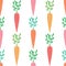 Vector yummy carrots seamless pattern background