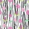 Vector Zebra Print and Roses pattern background