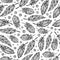 Vector zendoodle feathers seamless pattern