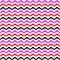 Vector Zigzag multicolourd Seamless Pattern. Curved Wavy Zig Zag Line