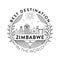 Vector Zimbabwe City Badge, Linear Style