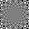 Vector zoom black and white optical circle background