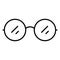 VectorBlack Outline Icon - Round Eyeglasses