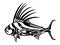 Vectored Tribal rooster fish