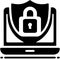 Vectorial icon representing cybersecurity (cyber security)
