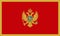 Vectorial illustration of the flag of Montenegro