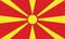 Vectorial illustration of the flag of the Republic of Macedonia