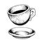 Vectorized Ink Sketch of a Coffee Cup