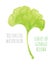 Vectorized watercolor hand drawing eaf of Ginkgo