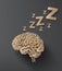 Vectorof sleep concept with brain.